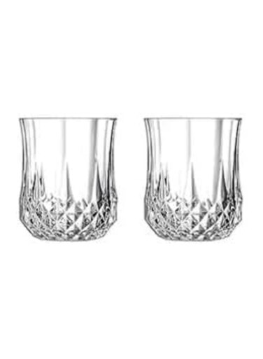 Cut Crystal Clear Glass - 210 Ml, 2 Pieces