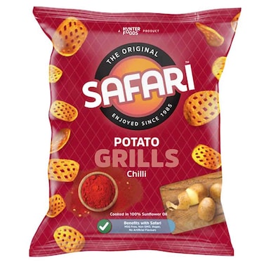 Safari Potato Grills Chilli, 15g, Pack of 24