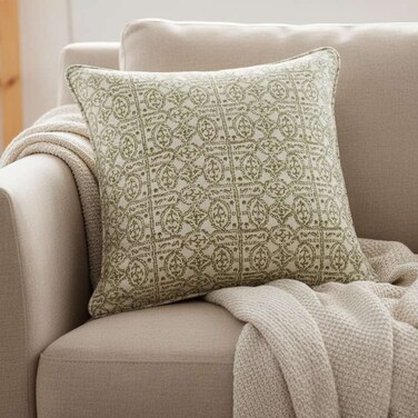 Home Ornate Olive Decorative Cushion 50x50cm