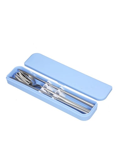 Spoon Fork Portable Flatware Set Silver 22.5x2.8x5cm