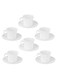 12 Piece Opalware Cup and Saucer Set- DC3403