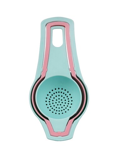 3-In-1 Tool Set Includes Strainer, Egg-Separator And Funnel Multicolor