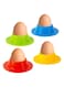 4-Pack Colorful Silicone Egg Holder Set - Stackable Egg Cups for Kitchen, Boiled Eggs, Breakfast
