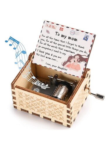 SYOSI Mom Birthday Gifts Music Box from Daughter, You are My Sunshine Mechanism Vintage Personalized Vintage Cute Box Daughter to Mom Gifts for Mothers Day for Mothers Day Birthday