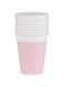 Procos 8 pappbecher kosmpostierbar einfarbig rose 200ml