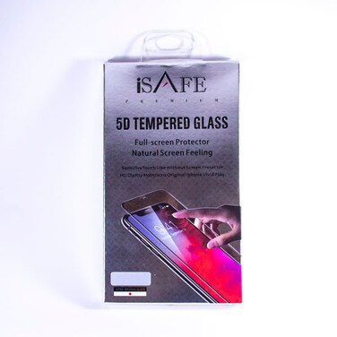 شاشة حماية جارد زجاج ايفون 8 ابيض[ISAFE HD GLASS SCREEN GUARD IPHONE8 WHITE]