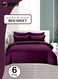 6-Piece Premium King Size Bedding Set, Purple Striped Design-1 Full/King Size Luxury Bedsheet with Stripped Pattern with 1 Soft Duvet Cover and 4 Pillowcases &acirc;&euro;&ldquo; Suitable for Home and Hotels