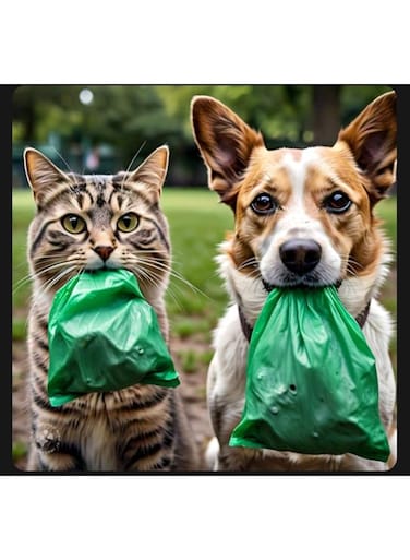 Poop Bag Dispenser Set with 4 Rolls and dispenser