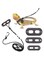 POLKASTORE Bearded Dragon Harness and Leash Adjustable(S,M,L, 3 Pack) - Soft Leather Reptile Lizard Leash for Amphibians and Other Small Pet Animals