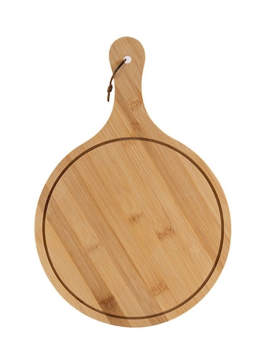 Style Round Pizza Plate Brown 26x38cm