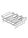 Kitchen Under Cabinet Hanging Shelf Rack with Hooks Storage Organizer