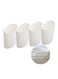 4Pcs Hanging Cup Holder Rolling Cart Accessories Hanging Bins Desktop Container，Space Saver (White)
