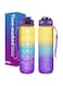 Generic water Bottle 32oz With Straw Strainer SK Plastic BPA Free Sport Water Bottles for kids Fitness Gym Office Outdoor Kitchen Shops Sports   Leak Proof (Yellow Blue Purple)