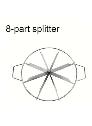 stainless steel thin-crust pizza and cake cutter can cut eight slices. It is multifunctional, versatile, easy to operate, and durable. It is suitable for home kitchens or restaurants/cake shops and is an essential tool for holidays and family gatherings.