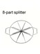stainless steel thin-crust pizza and cake cutter can cut eight slices. It is multifunctional, versatile, easy to operate, and durable. It is suitable for home kitchens or restaurants/cake shops and is an essential tool for holidays and family gatherings.