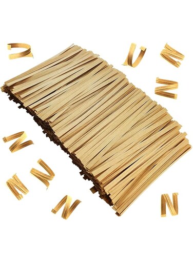 AYF 1000 Pcs 4 Inch Kraft Paper Twist Ties for Cello Bags Treat Bags Gift Packaging Bread Cookie Candy Cake Bags