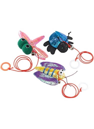 Ferplast Pa 5025, Cat Animal Toy, Assorted, with Bell, Polyester and Plastic Ferplast for Cats, Assorted