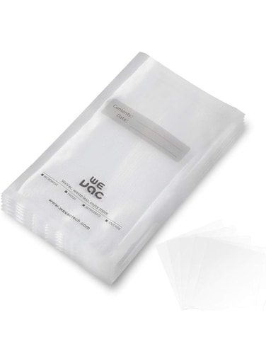 Wevac Vacuum Sealer Bags 100 Pint 6x10 Inch for Food Saver, Seal a Meal, Weston. Commercial Grade, BPA Free, Heavy Duty, Great for vac storage, Meal Prep or sous vide