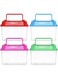 Happyyami 4Pcs Small Fish Tank Plastic Reptile Terrarium Reptile Carrier with Lid Handle Small Turtle Tank Tortoise Container Hamster Habitat Fish Aquarium