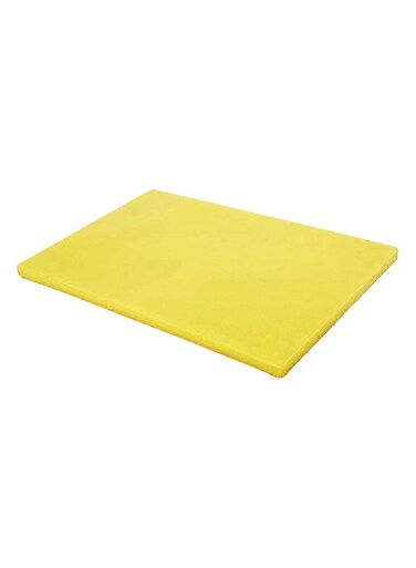 Inox Professional Heavy Duty High-Density Polyethylene Cutting Board - 60 x 40 x 2cm Yellow