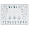 Silicone Baking Mat with Measurement Guides, White/Turquoise, 61x46 cm