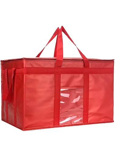 yongzhenlite XXXL Insulated Cooler Bag Reusable Grocery Shopping Bag with Zipper Closure,Keep Food Hot or Cold,Ideal for Catering,Instacart,Grocery Transport,Black Color