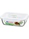 LocknLock GLASS, 5.7 Cup, Borosilicate Glass, Oven Safe, BPA Free, 100% Airtight, Glass Rectangular Food Storage Container with Lid