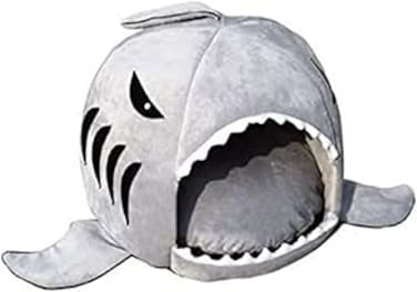 SKEIDO L Size grey warm Soft Dog House Pet Sleeping Bag Shark Dog Kennel Cat House