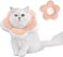 Jaffiust Cat Recovery Collar, Soft Elizabeth Pet Cone Adjustable Protection Wound Healing Cone, Adorable Flower Neck Pillow Prevents Licking, Biting, Dog Scratching Hood (Pink, S)