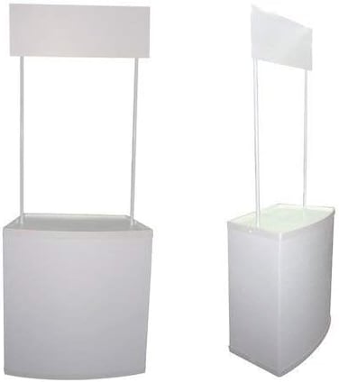 Marketing Promo Table Sales Counter Top for Store and Exhibition - White Plain