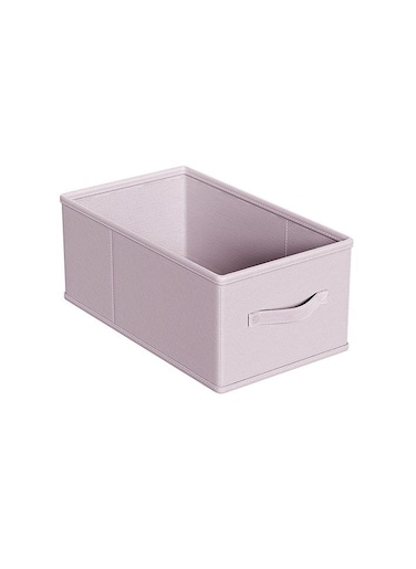 Light Pink Storage Basket with Handles - Durable Polyester Fabric, and Sturdy MDF Base - Compact and Stylish Design for Home Organization - 45x26x18cm
