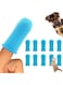 Generic 10Pcs Dog Toothbrush, 360&ordm; Dog Finger Toothbrush, Silicone Pets Teeth Cleaning Toothbrush Kit for Dogs Puppies, Dog Teeth Cleaning Products for Cats &amp; Small Pets Dental Care (Blue)