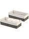 VELORA 2-Pack Woven Storage Baskets &ndash; Boho Organizer, Decorative Wicker Bin, Over-the-Toilet Paper Holder, Shelf Storage Basket for Bathroom, Bedroom &amp; Home D&eacute;cor