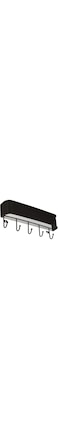Idesign Wall Mounted Letter Rack, Plastic And Metal Key Holder With 5 Hooks, Elegant Functional Rack Organiser For Wall, Black