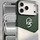 F3 iPhone 17 Pro Max Leather Case &ndash; Durable Hard Slim Cover Green/White