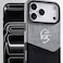 F3 iPhone 17 Pro Max Leather Case &ndash; BUVU Fazaa Hard Slim Cover Black/Grey