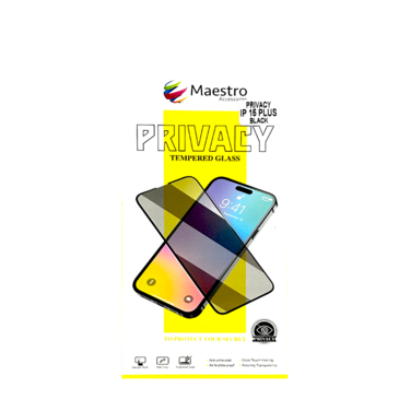MAESTRO TEMPERED GLASS PROTECTER IPHONE 15 PLUS PRIVACY