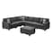 Karnak Jorden 6-Seater L-Shape Polyester Sofa - Grey