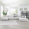Karnak Astorn 4-Seater U-Shape Velvet Sofa - American Silver
