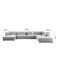 Karnak Astorn 4-Seater U-Shape Velvet Sofa - American Silver