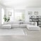 Karnak Astorn 4-Seater U-Shape Velvet Sofa - American Silver