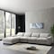 Karnak Overstuffed 5-Seater Linen L-Shape Corner Sofa - Beige