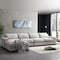 Karnak Overstuffed 5-Seater Linen L-Shape Corner Sofa - Beige