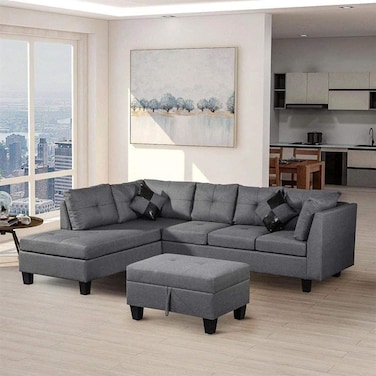 Karnak Catriona 5-Seater Polyester L-Shape Sofa