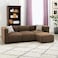 Karnak Coby 3-Seater Polyester L-Shape Sofa - Black