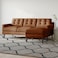 Karnak Boskone 3-Seater L-Shape Linen Sofa - Grey