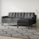 Karnak Boskone 3-Seater L-Shape Linen Sofa - Grey