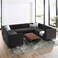 Karnak Bluet 8-Seater Velvet U-Shape Corner Sofa - Black