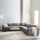 Karnak Aliana 5-Seater Linen L-Shape Sofa - Grey