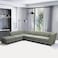 Karnak Modular 6-Seater Linen L-Shape Sofa - Dark Silver